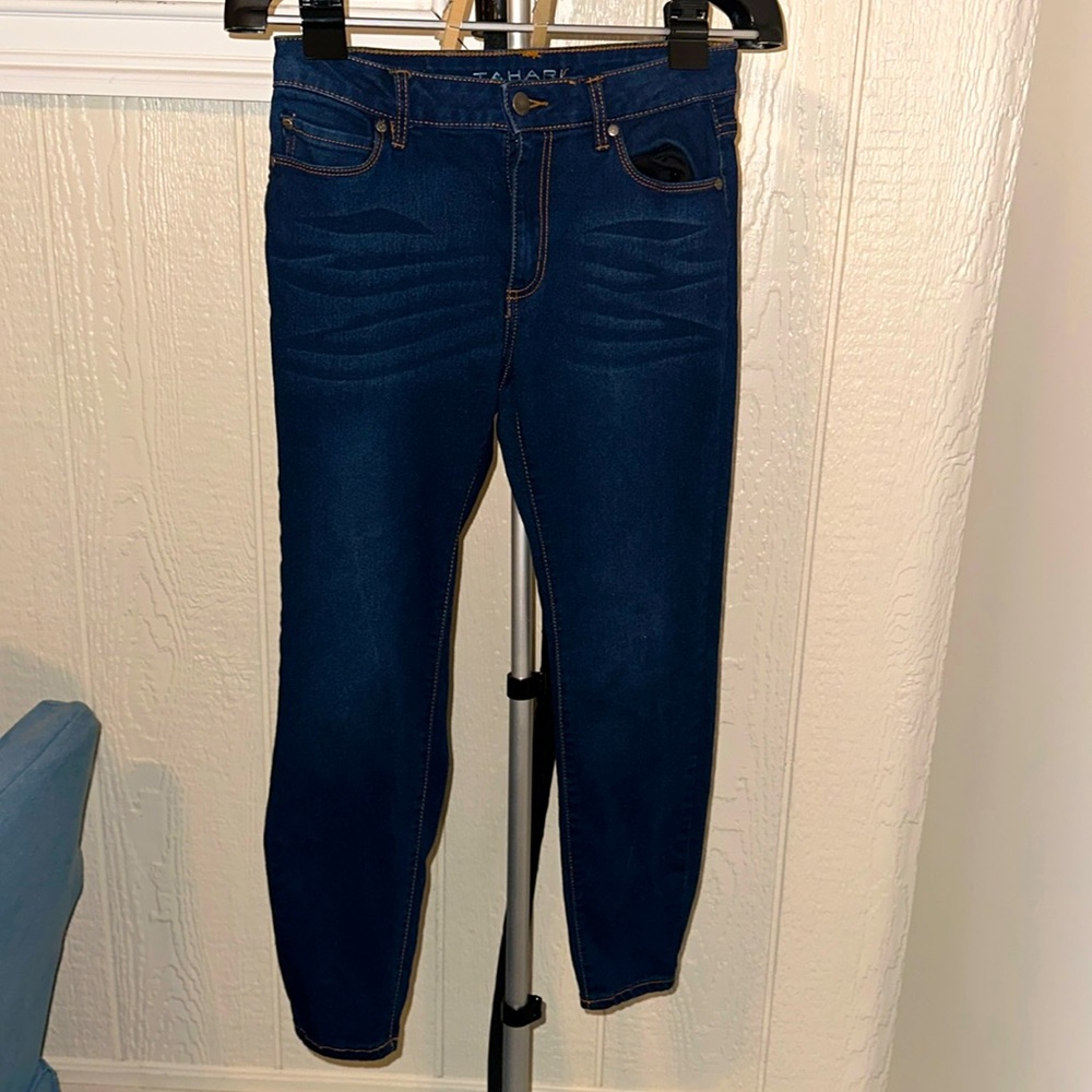 Dark denim jeans